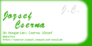 jozsef cserna business card